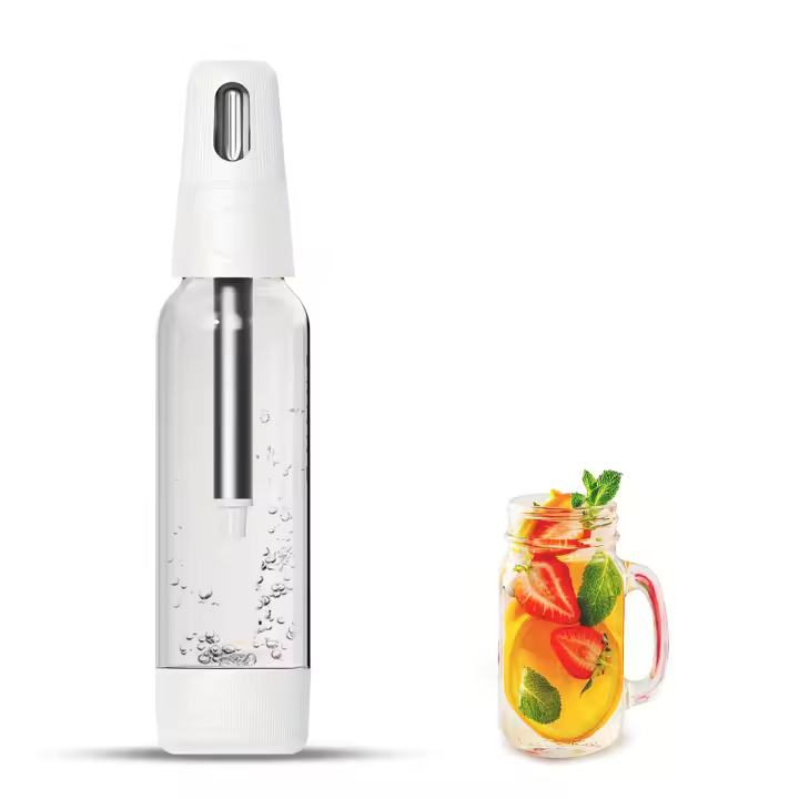 Fabricante de Refrescos Portátil Máquina de Agua con Burbujas de 1L Fácil de Usar, Sin Requerimiento de Energía o Baterías, Bebidas Sanas y Refresantes para el Hogar - 1