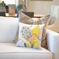 Funda de Almohada Amarilla 4 Piezas 40x40cm Decoración de Primavera y Verano Relleno de Jardín - details 4
