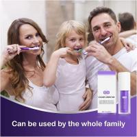 Pasta de dientes morada para blanquear los dientes 2 piezas Refresco de dientes Corrector de color morado Pasta de dientes potenciadora Kit de blanqueamiento dental 3D para eliminar manchas de dientes Mejora el brillo de los dientes - details 1