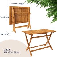 Muebles de Jardín Sydney Comodidad Acacia FSC® Comedor Plegable 5 Piezas Terraza Patio Exterior - details 2