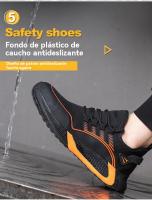 Zapatos De Seguridad Para Hombre Indestructibles Antipinchazos Transpirables Con Punta De Acero Ligeros Botas De Trabajo Con Suela De Goma - details 7