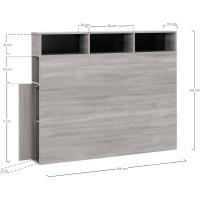 Cabecero de Cama Zeus 95 cm con almacenaje Blanco, 2 Puertas 9 Huecos - details 28