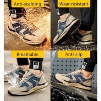 Zapatillas de Trabajo para Hombres Punta de Acero, A Prueba de Perforaciones, Botas Indestructibles, Calzado Ligero de Seguridad - details 12