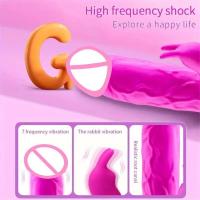 Empaque privado Masturbador femenino sexy Vibrador de conejo Vibrador de masaje vaginal Varilla de masaje clítoris Estimulación de pezones Juguete sexual para adultos para parejas - details 4