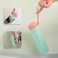 Botella de agua de silicona plegable a prueba de fugas, taza de agua plegable portátil reutilizable, tapa giratoria, tazas de agua plegables para viaje - details 4
