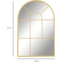Espejo Decorativo de Pared 60x91 cm Espejo de Ventana de Metal para Salón Dormitorio Entrada Estilo Moderno Negro - details 42