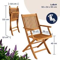 Comedor Plegable 5 Piezas Exterior Patio Terraza 120x70x75cm - details 6