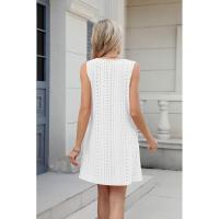 Nuevo Vestido informal de verano con cuello en V y Color sólido con cierre de palacio y bolsillo para mujer - details 36