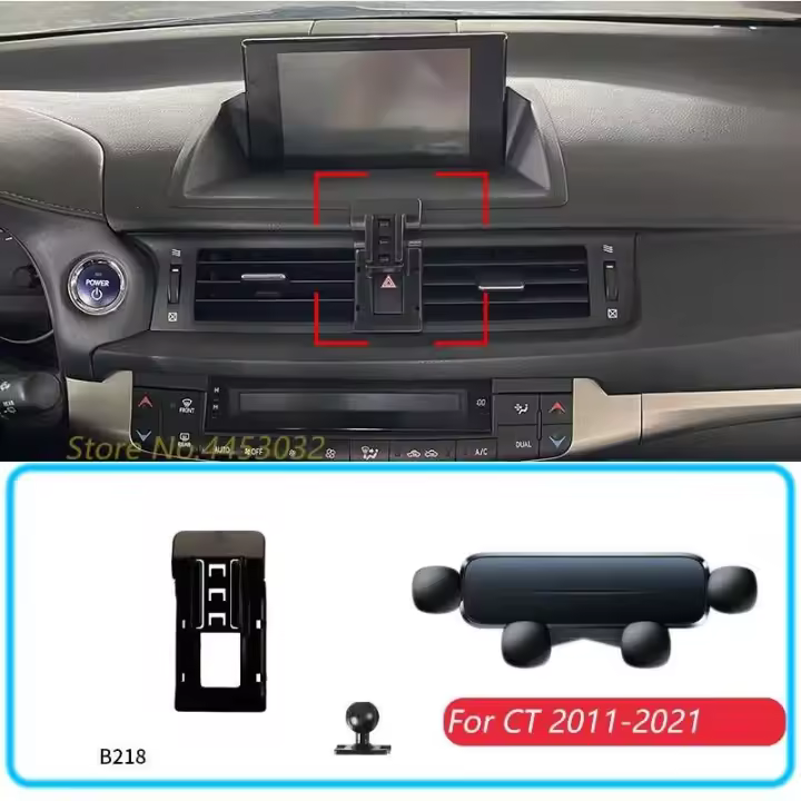 Lexus CT CT200H 2011-2021 Teléfono para automóvil Gravedad GPS Instalación horizontal Soporte móvil Accesorios con base - 1