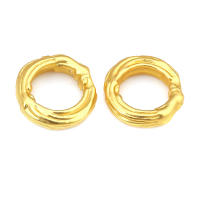 Anillo de Cierre Redondo de Brasso Dorado Mate Joyería de Alta Calidad - details 12