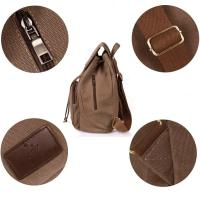 Mochila de gran capacidad para mujer, bolso de viaje al aire libre, mochila escolar Retro de moda para estudiantes unive - details 2