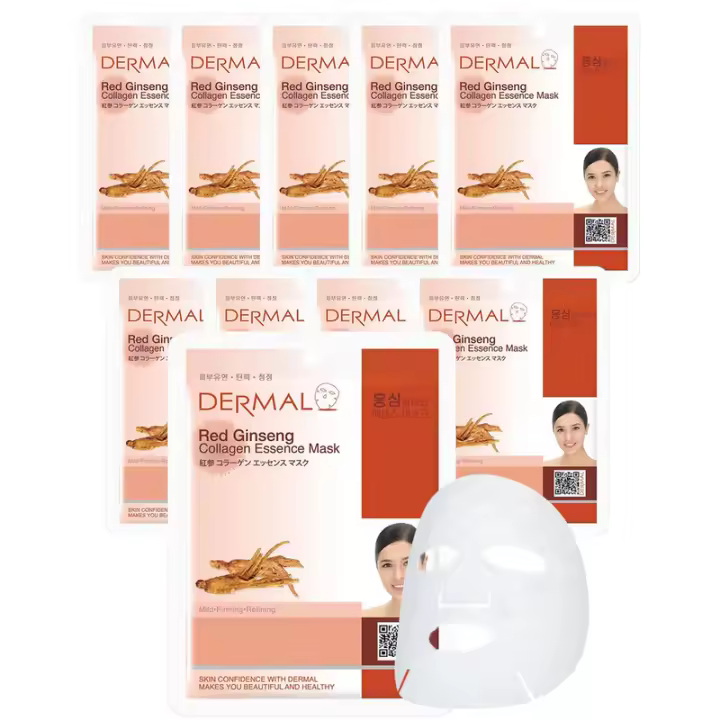 DERMAL Bee Venom Collagen Essence Mascarilla facial coreana Paquete de 10 Calmante e hidratante irritado - Hipoalergénico Agradable para la piel - 1