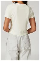 Camiseta Deportiva de Yoga de Manga Corta Secado Rápido, Hoodie de Gimnasio Holgado, Material de Nylon, Perfecto para Entrenamiento y Exercicio al Aire Libre - details 12