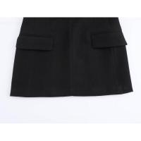 Elegante ss para mujer estilo francés con mangas onduladas color sólido - details 7