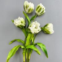 Diseño de escena, ramas de tulipán artificiales de PU, Festival de tacto Real, tallo de tulipán rococó, recuerdo de fiesta de flor de tulipán de imitación hecho a mano - details 5