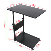 Mesa auxiliar móvil, mesa auxiliar con ruedas, para ordenador portátil, altura regulable, mesa de café móvil, mesa de sofá - details 1