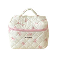 Bolsa de cosméticos de maquillaje portátil, bolsa de transporte ligera con cremallera, regalo perfecto para madre y novia - details 3