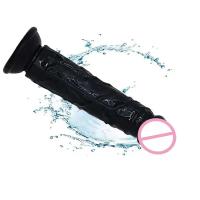 Consoladores negros suaves con ventosa para adultos, pene, Juguetes sexuales realistas, Consolador Anal, pene, Consolador - details 4