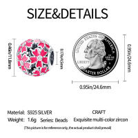 Perla de Cerezo Rosa Mágica en Plata 925 Original para DIY Pulsera de 3mm Joyería de Ladies Regalo de Cumpleaños con Piedra Principal Natural - details 14