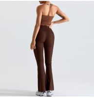 Pantalones de Yoga con Campana de Bollo Set Cintura Elástica Deportes Ajustados Pantalones de Gimnasio de Cintura Alta Estilo Slim Material de Nailon Temporada de Otoño/Invierno - details 11