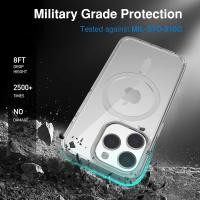 Funda transparente magnética para APPLE iPhone 16 15 14 13 12 11 Pro Max Plus XS Max XR 7 8 16e carga inalámbrica Compatible con Magsafe - details 6