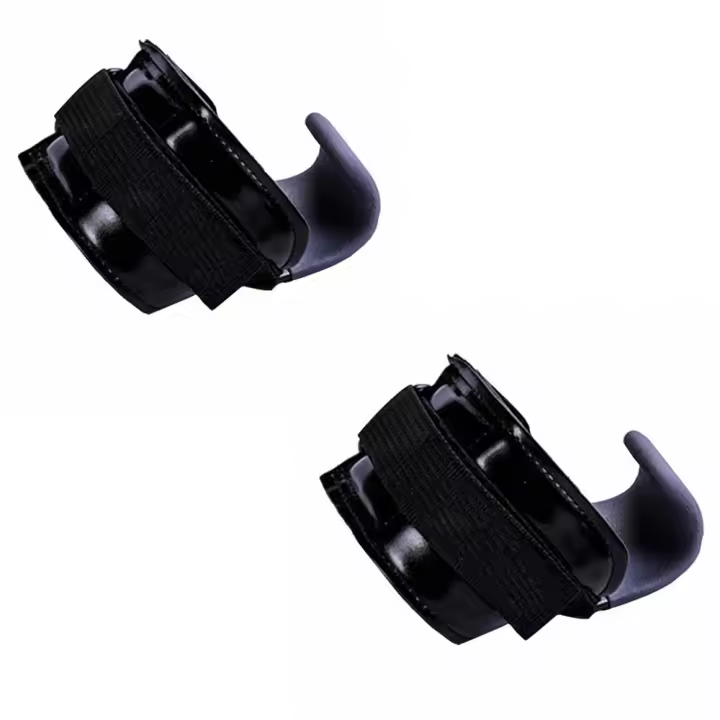 Correas de elevación tipo gancho SBR, gancho de agarre de levantamiento de pesas ajustable, protector de muñeca de potencia auxiliar antideslizante estable, 1 par - 1