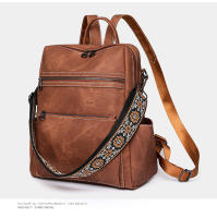 Mochila para mujer, mochila retro ligera para niñas, bolso de hombro de doble propósito, de viaje, de ocio, de gran capacidad. - details 3