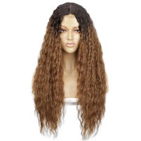 Peluca rizada larga negra para mujer, pelo sintético grueso para fiestas, bodas y citas - details 2