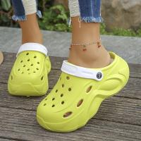 Sandalias tipo zuecos con plataforma gruesa para mujer, zapatos de playa con suela suave y gruesa para jardín, zapatillas antideslizantes con cuña de Eva, verano 2024 - details 13