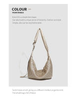 Nueva capa de aire cuadrícula bolso de hombro Premium Sense moda Simple Casual versátil Commuter bolso - details 6