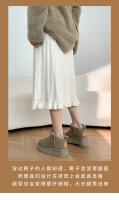 Nuevo invierno de lana-cuero zapatos de algodón de aumento integrados botas de cuero genuino botas de nieve cálidas y esponjosas - details 5