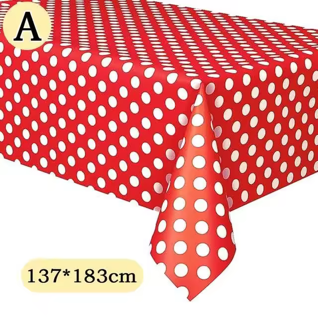 Mantel de Mesa Desechable de Plástico Ideal para Fiestas de Cumpleaños, Bodas, Navidad - 1