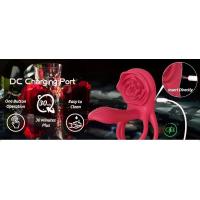 Embalaje privado SEXY Rose Ring Vibrador Potente Estimulador de manga Retraso de la eyaculación Punto G Masajeador de clítoris Juguete sexual para pareja 18+ - details 6
