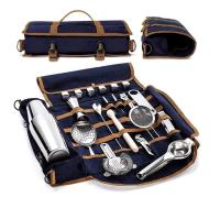 Bolsa de viaje para barman profesional, bolsa de herramientas de lona portátil para Bar, coctelera, juego de vino, bolsa de almacenamiento sin herramientas - details 0