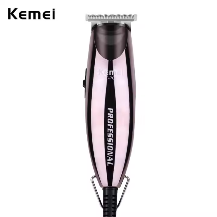 Kemei-cortadora de pelo profesional de cabeza baldeada, máquina de corte de pelo con cable de tallado eléctrico, cabeza de aceite, 0mm, nuevo - 1
