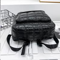 Mochila De algodón espacial para mujer, bolso de hombro de hilo de diseñador de diamantes, bolso escolar de gran capacidad, nueva moda coreana - details 25