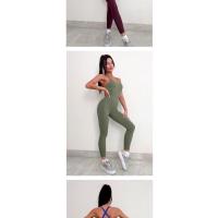 Mono de alta elasticidad para mujer, mameluco de yoga suave y transpirable con almohadillas, ropa deportiva para saltar - details 3