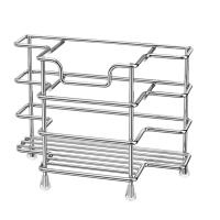 Soporte de cepillo de dientes montado en la pared para baño, 3 ranuras, organizador de accesorios de baño de acero inoxidable para espacios pequeños-A - details 0