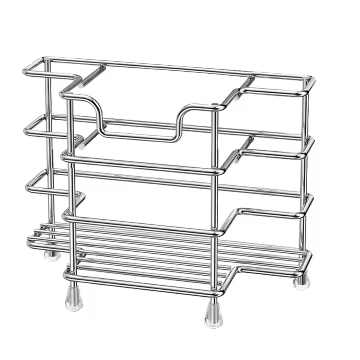 Soporte de cepillo de dientes montado en la pared para baño, 3 ranuras, organizador de accesorios de baño de acero inoxidable para espacios pequeños-A - 1