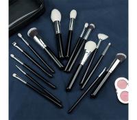Juego de 15 brochas de maquillaje para pelo de animal Juego de brochas de maquillaje de lana auténtica - details 0