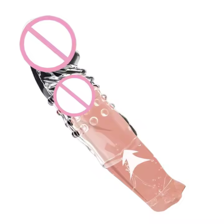 Empaque privado SEXY Nuevo Condón Reutilizable Funda Extensión Retraso Eyaculación Cubierta Extensor Vibrador Juguetes Sexuales Para Hombres Productos Para Adultos - 1