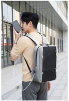 Mochila para Laptop de 15.6 pulgadas para Hombre Impermeable con Puerto de Carga USB Mochila de Negocios de Verano Resistente al Desgaste con Dacron Forro de Nylon - details 20