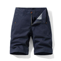 Novedad de verano, pantalones cortos Cargo 100% de algodón para hombre, moda de Color sólido, múltiples bolsillos, pantalones cortos holgados informales de marca para hombre - details 4