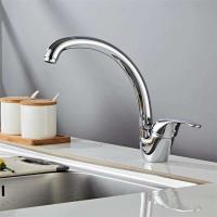 Grifo de latón, grifo mezclador de fregadero de cocina con caño giratorio de un solo mango frío y caliente, grifos de lavabo - details 0