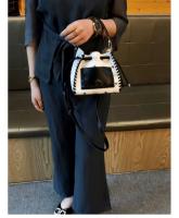 Bolso de mujer de marca de Hong Kong, impreso, de cuero genuino, bolso de cubo versátil de moda2025Nueva Bolsa Casual para Mujeres de Viaje al Aire Libre - details 7