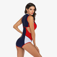 Traje de baño deportivo sin mangas para mujer, traje de baño de una pieza para surf, ropa de playa, 2025 - details 3