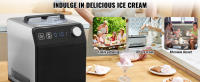 SucceBuy Máquina automática para hacer helados 2QT, compresor incorporado, 4 modos, máquina para hacer sorbetes y helados de acero inoxidable, pantalla digital, sin precongelación, eléctrica - details 4