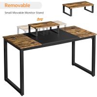 Mesa de Escritorio Industrial Soporte de Monitor Estilo Rústico Marrón 140x60x89cm - details 3