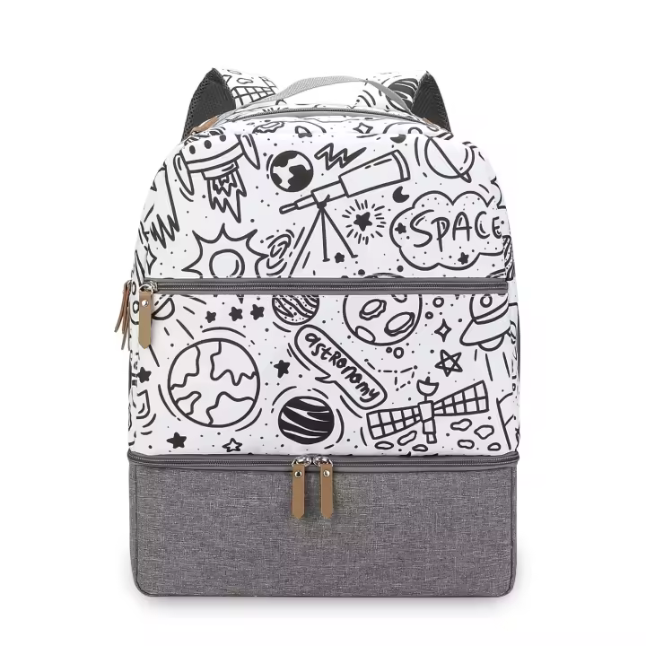 Bolsa de mamá para viaje y comedor al aire libre Almacenamiento de leche fresco y aislamiento térmico Mochila de mamá - 1