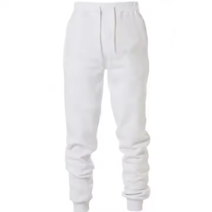 Pantalones deportivos informales para hombre, pantalón de felpa, Color sólido, europeo y americano, novedad de 2023 - 1